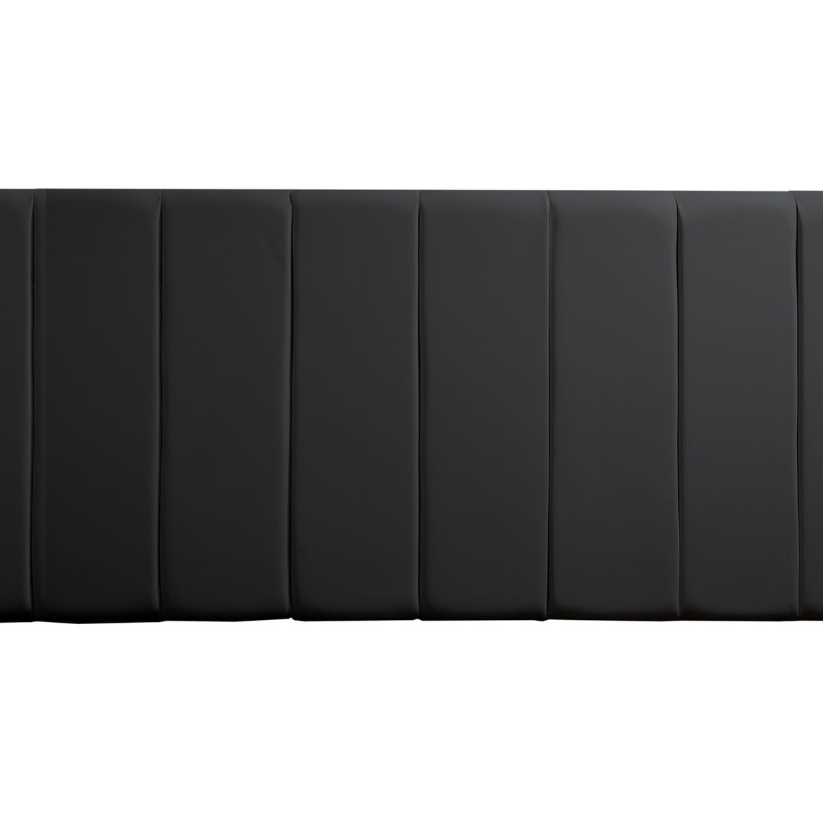 VILLA HOGAR - Cabecera Queen Boston negro ultra cuero