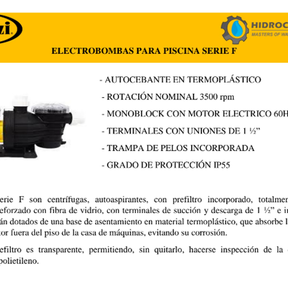 JACUZZI - Electrobomba para piscina de 0.33 HP 220V marca Jacuzzi