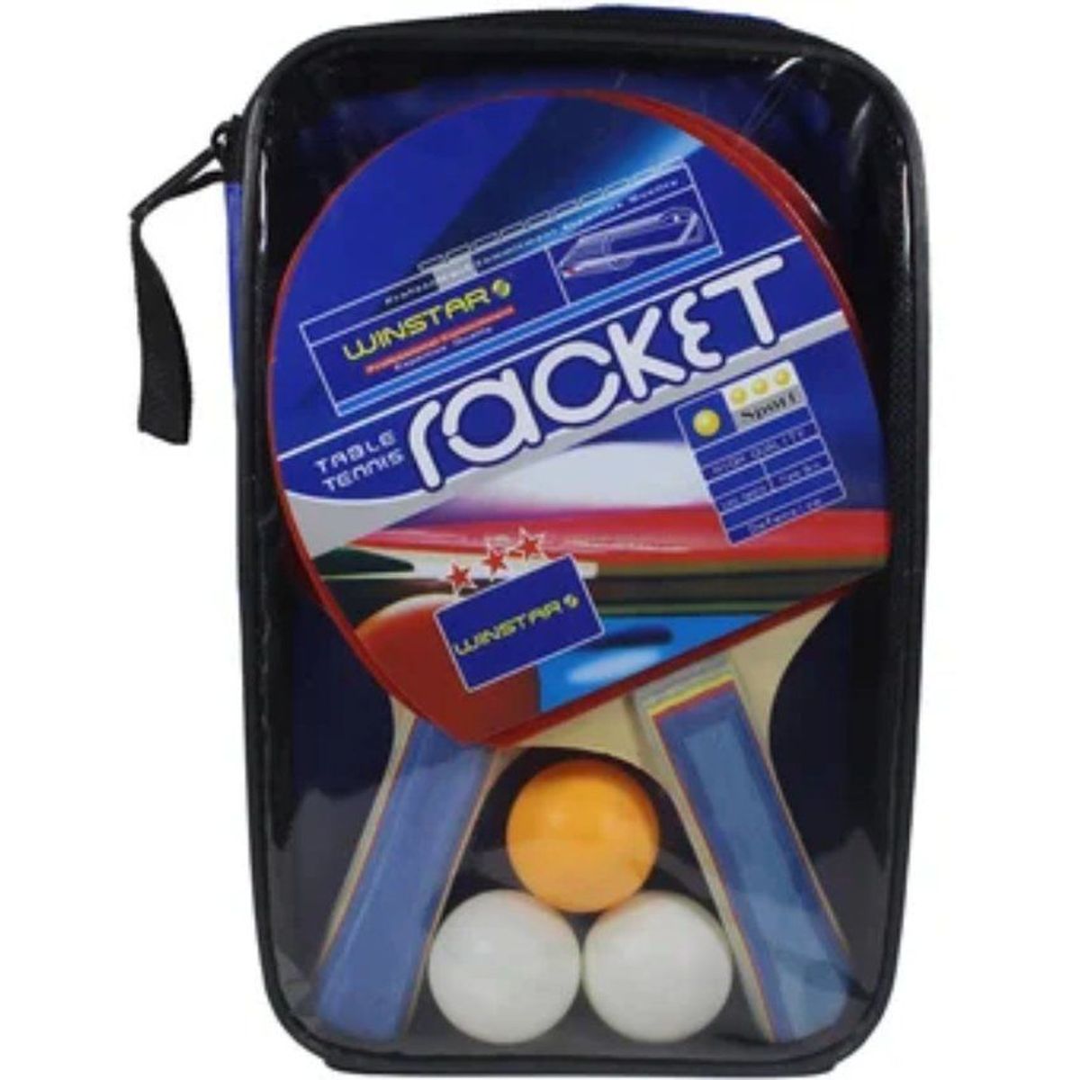 GENERICO - Set de 2 Raquetas Paletas + Pelotas Ping Pong + Estuche