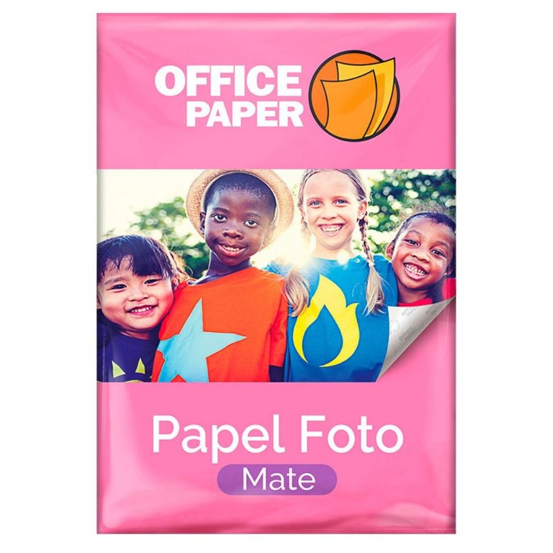 OFFICE PAPER - Papel Fotográfico Office Paper Mate 180g por 20 Hojas A4