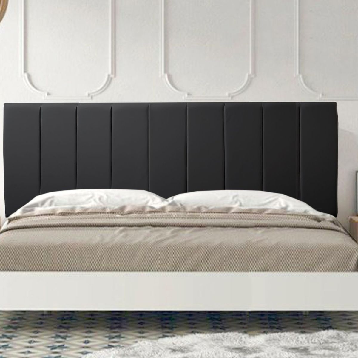 VILLA HOGAR - Cabecera King Boston negro - Villa Hogar.