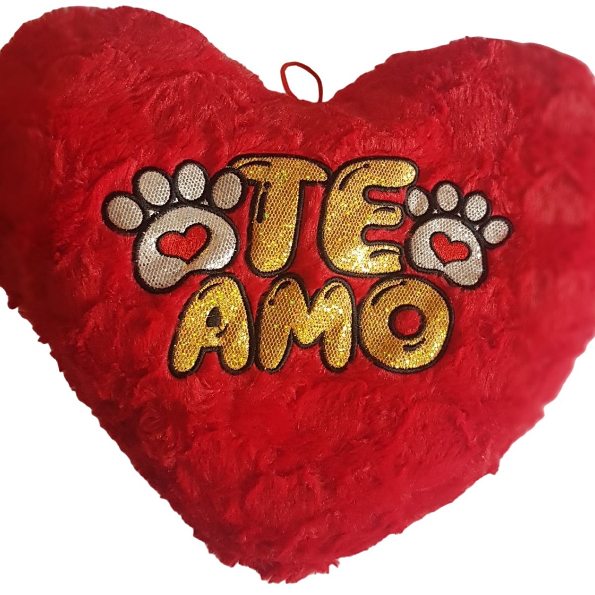 GENERICO - Almohada Cojín rojo de corazón con frases TE AMO H