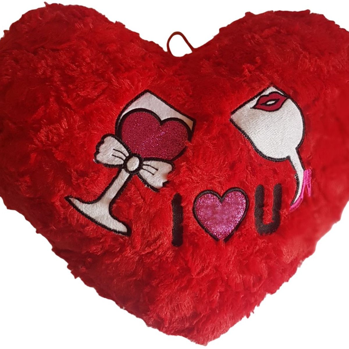 GENERICO - Almohada Cojín rojo de corazón con frases  CORAZON