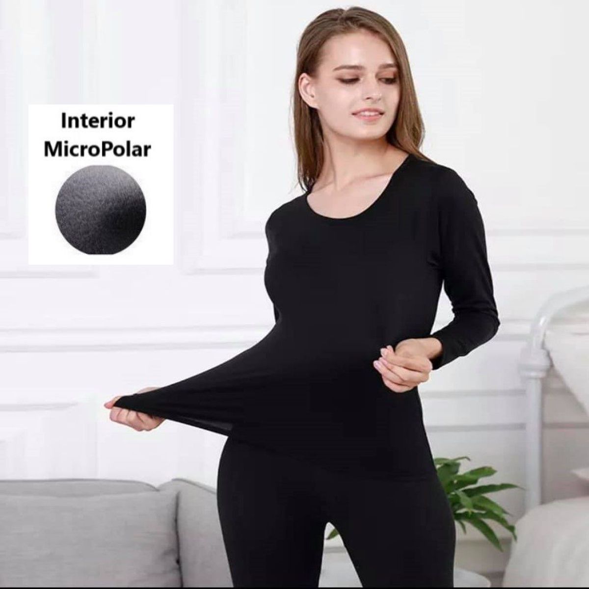 GENERICO - Polo Manga Larga Calentador Térmico Mujer Micro Polar