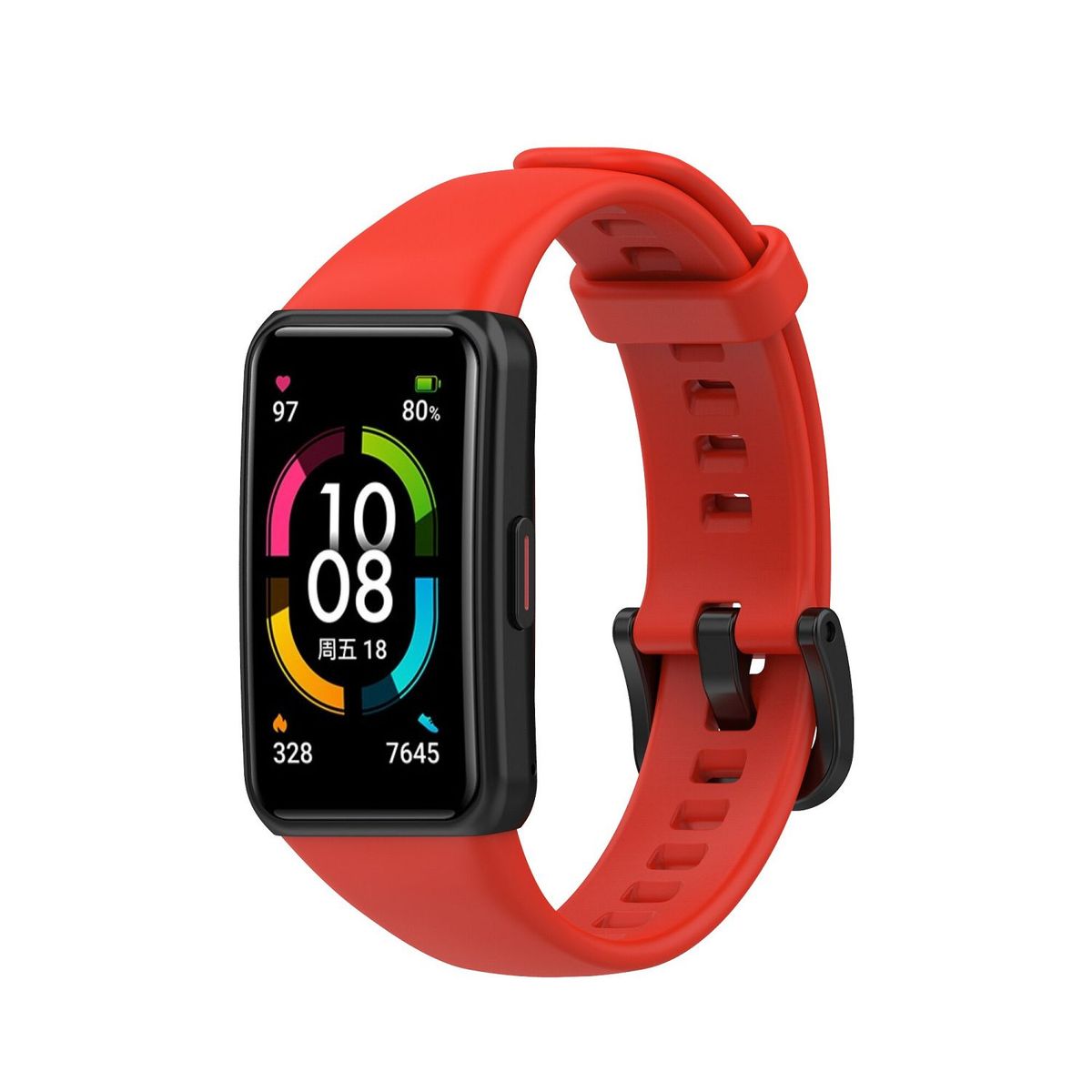 GENERICO - Correa Silicona para HUAWEI WATCH BAND 6 - Rojo