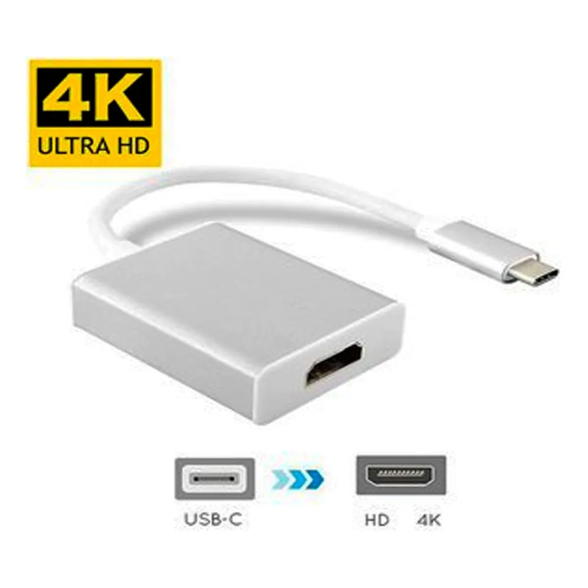 GENERICO - Cable Adaptador dongle USB Tipo C a HDMI - Convertidor USB 3.1 4K