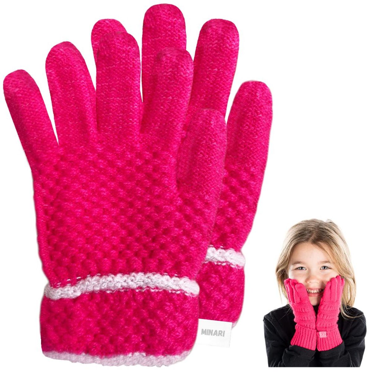 MINARI - Guantes de Invierno para Niños Fucsia GI350