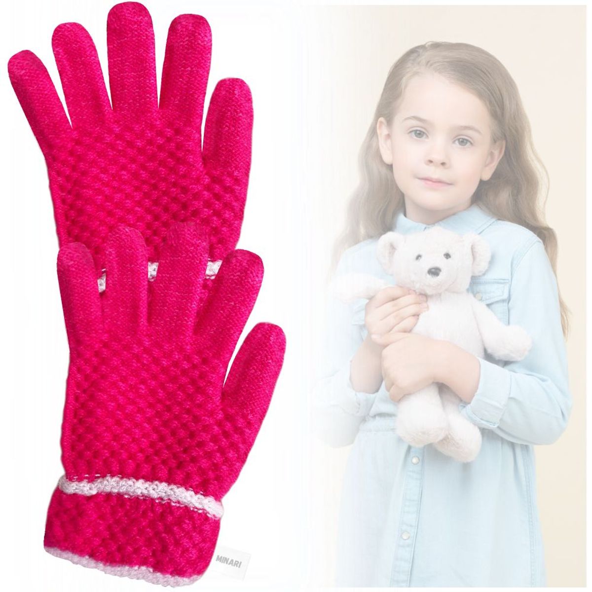MINARI - Guantes de Invierno para Niños Fucsia GI350