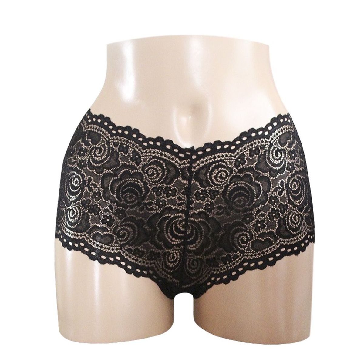 Peter Pan - Bóxer Encaje Elasticado Peter Pan Negro