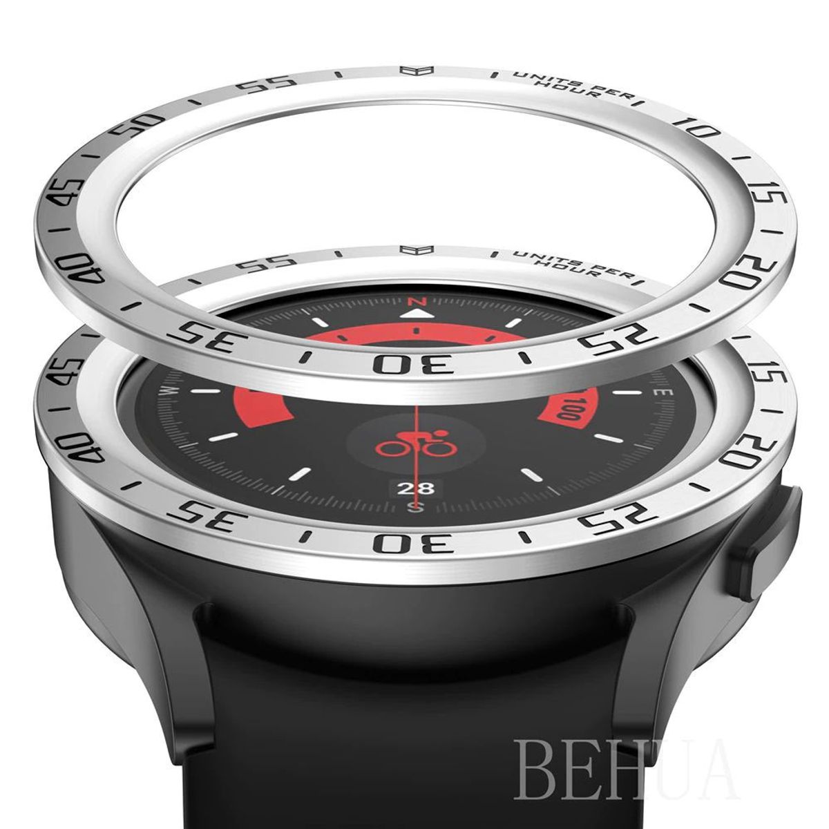 GENERICO - Bisel de Acero para SAMSUNG GALAXY WATCH 5 PRO - Plateado