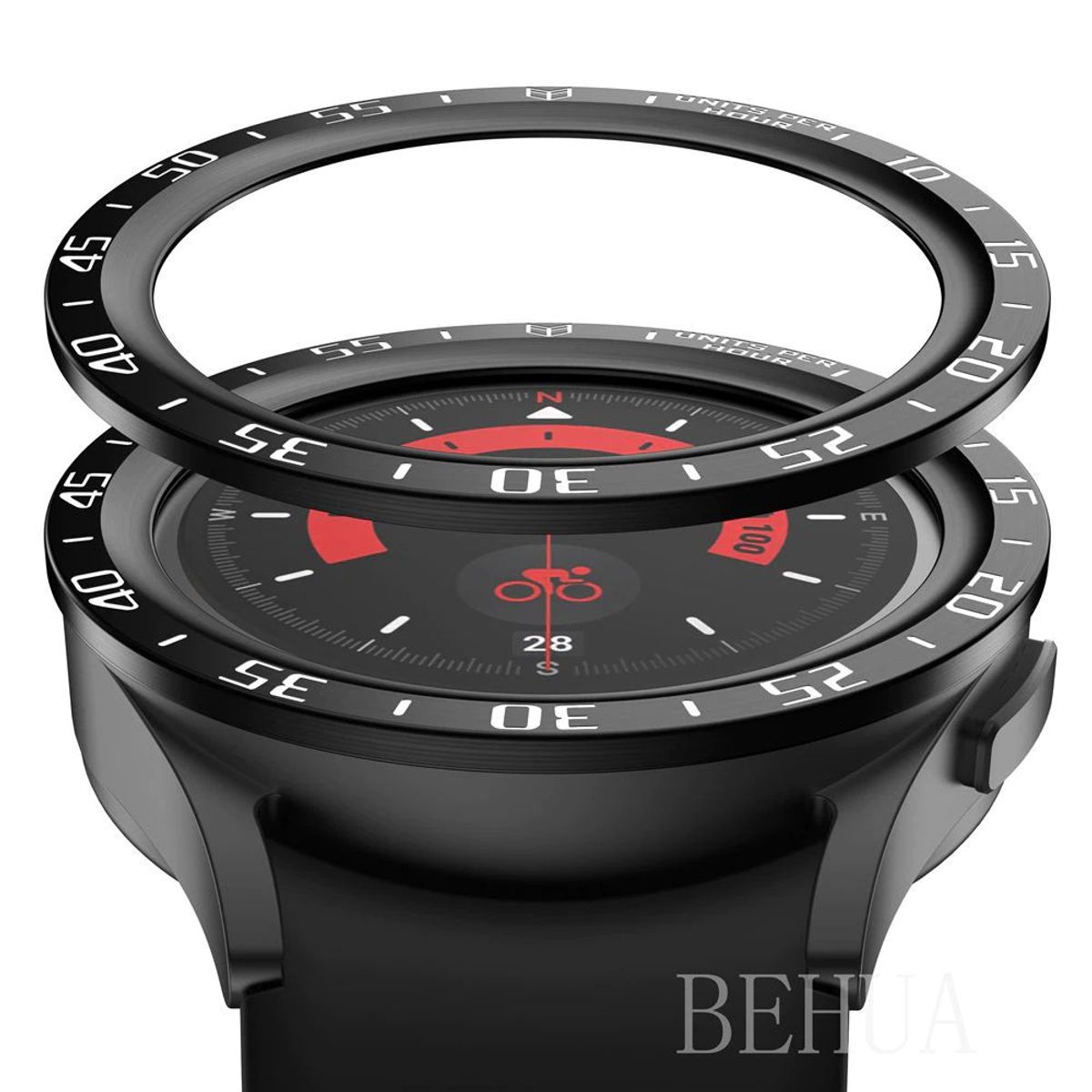 GENERICO - Bisel de Acero para SAMSUNG GALAXY WATCH 5 PRO - Negro