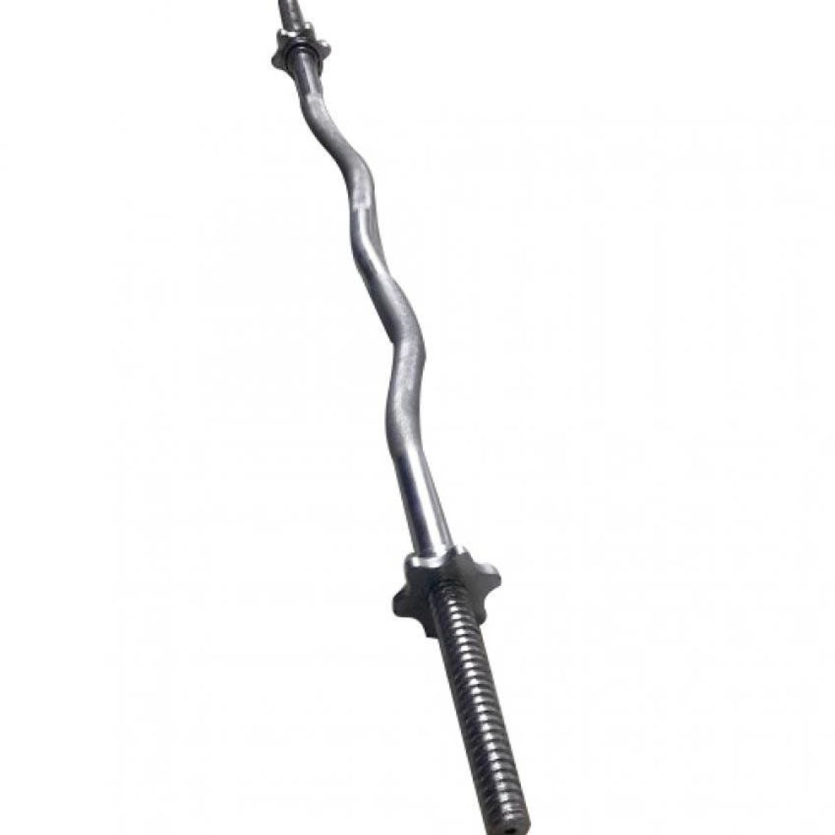 HOLGU - Barra Z De 120m Acero Cromada Seguros Pesas