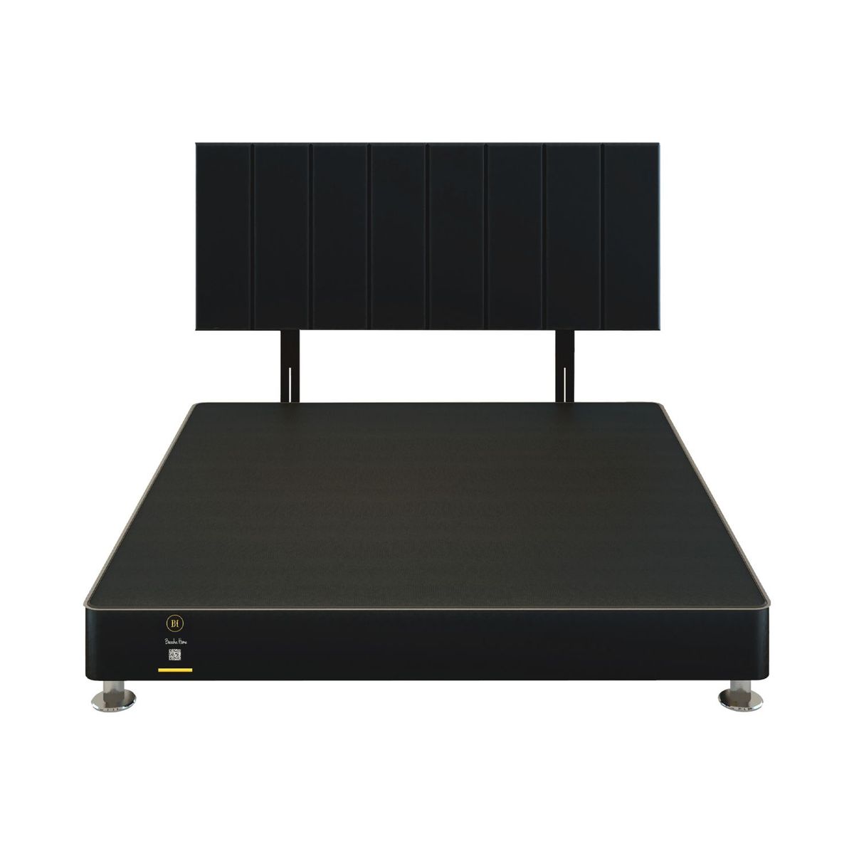 BARAKA HOME - Dormitorio Linz 1.98 x 2.03 + Cabecera Neuss Pata Desmontable King - Negro