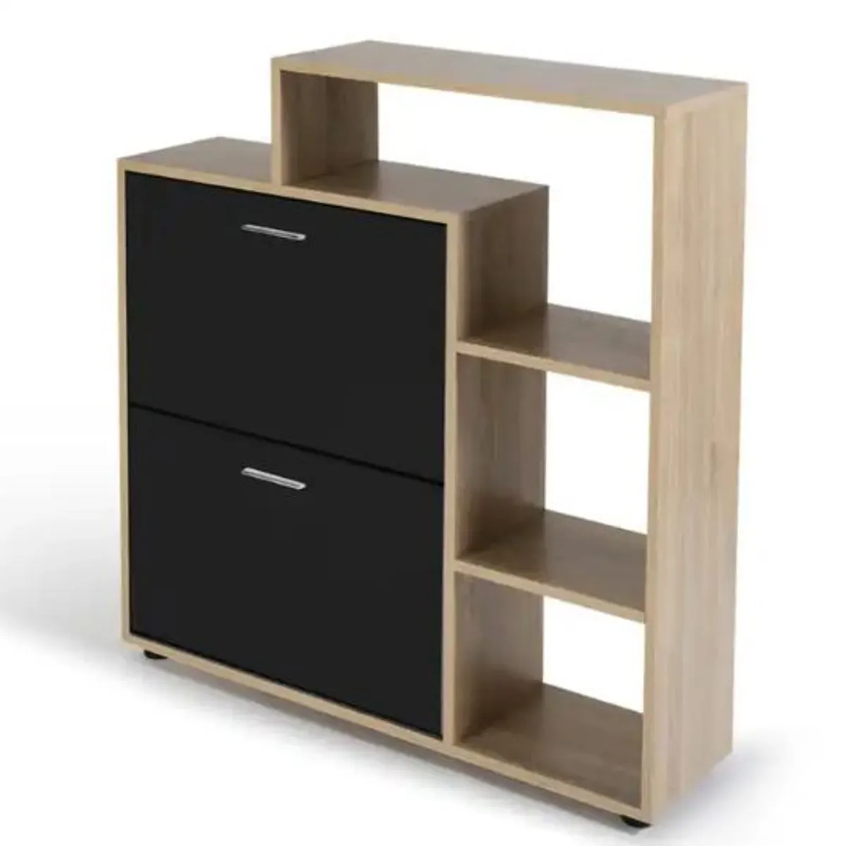 VILLA HOGAR - Zapatera Guetta negro - capacidad 21 pares de zapatos