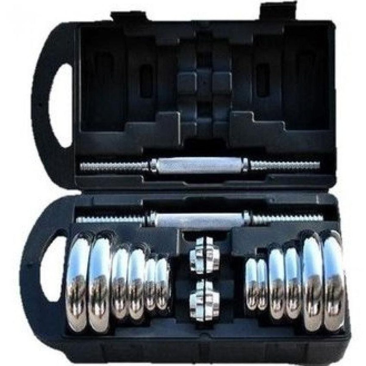 HOLGU - Set De Pesas De 20kg - Cromadas Barra De Acople