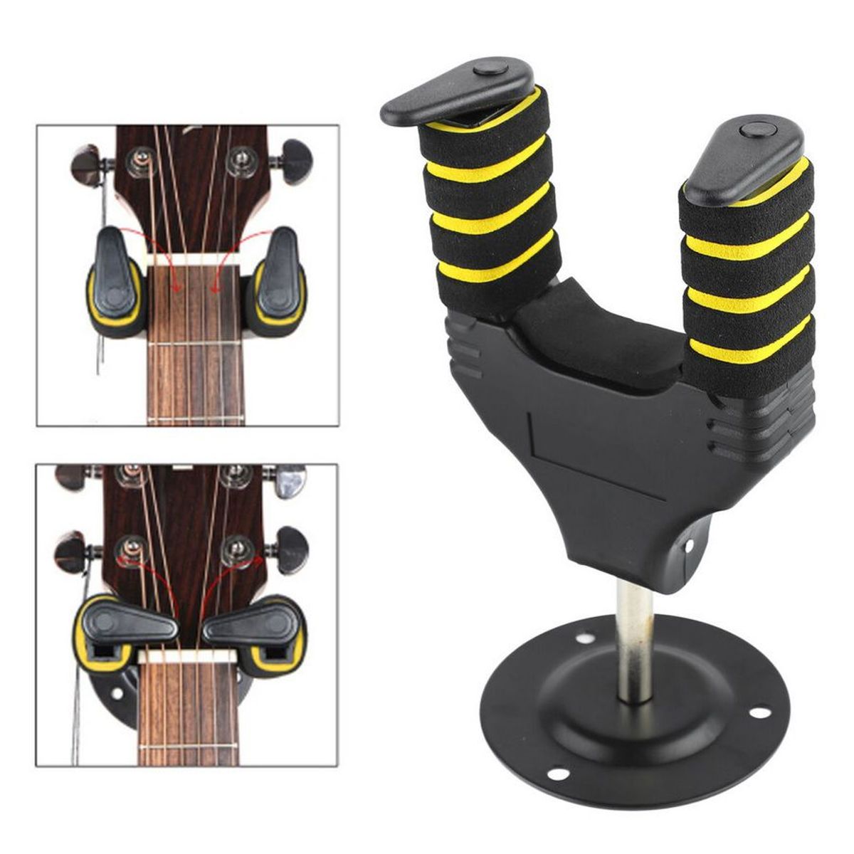 GENERICO - Soporte Gancho Para Guitarra - Perchero Bloqueo Automatico