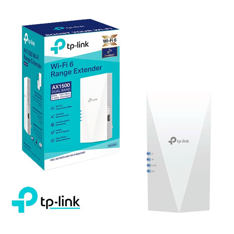 TP LINK - TP-Link RE500X Mesh WiFi 6 Extensor 5 GHz 2,4 GHz AX1500