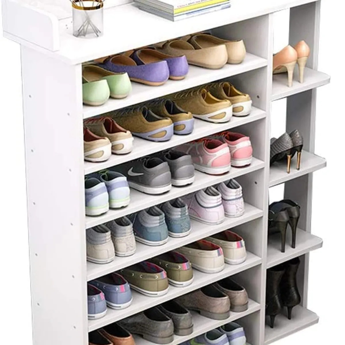 VILLA HOGAR - Zapatera Dora blanco capacidad hasta 29 pares de zapatos