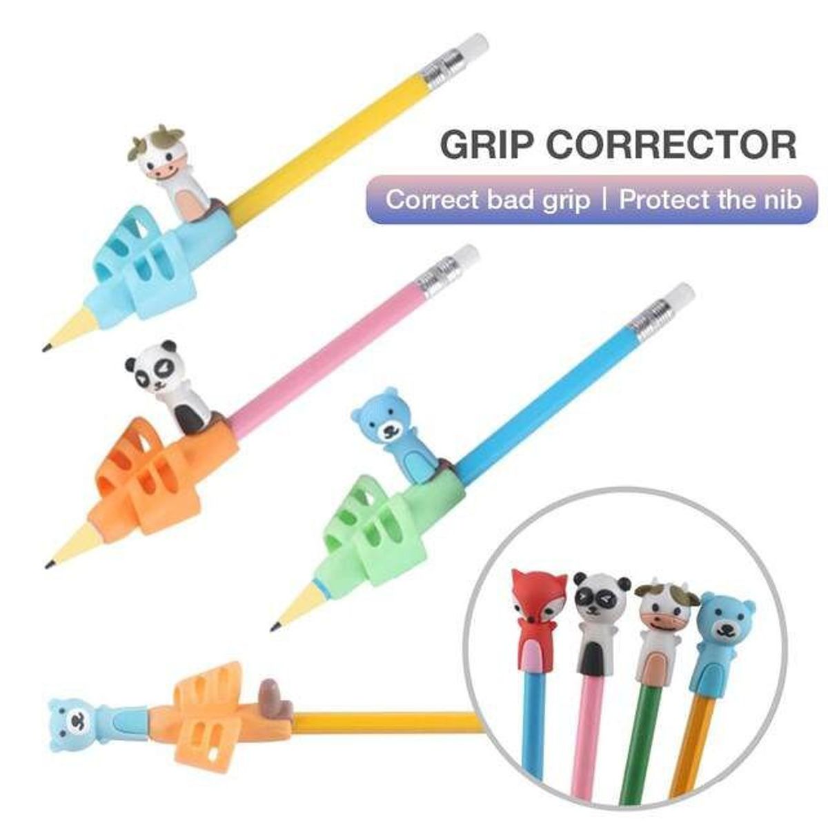 OEM - Corrector de Escritura para Niños Pack 4Piezas  Cabezales para Lapiz