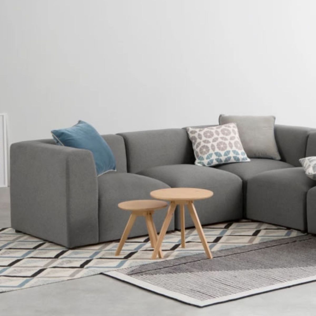 YOLODECORO - Asiento Esquinero Modular Juno Gris Marga