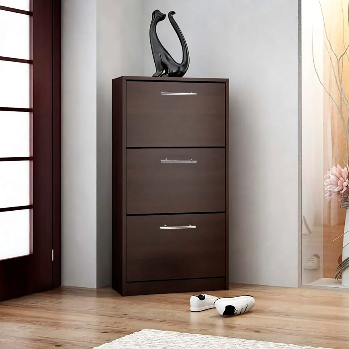 VILLA HOGAR - Zapatera cajonera medium wengue - capacidad 18 pares de zapatos