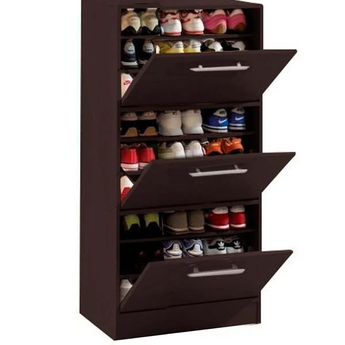 VILLA HOGAR - Zapatera cajonera medium wengue - capacidad 18 pares de zapatos