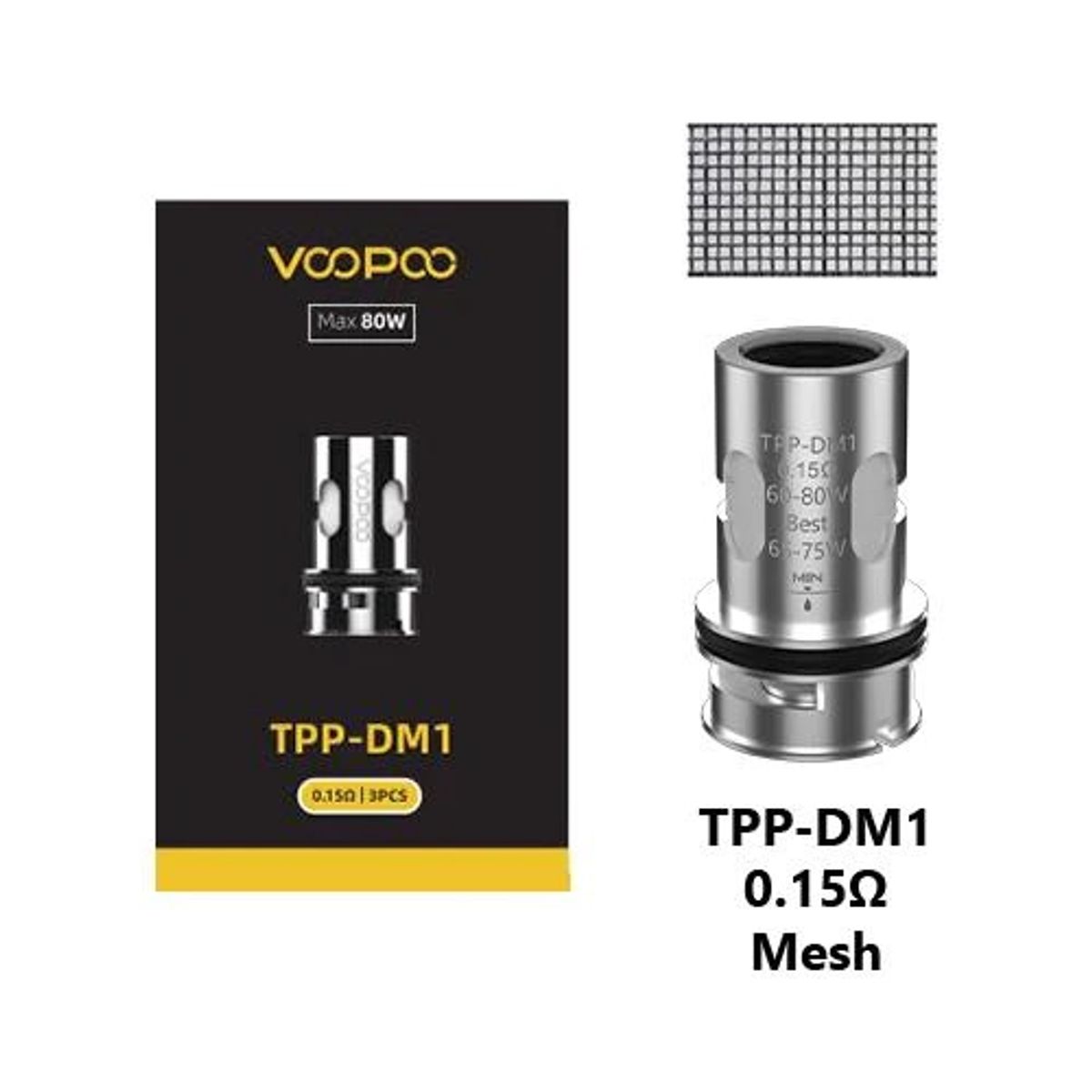 VOOPOO - Resistencia Voopoo TPP DM1 0.15 ohm - Caja por 3 unidades