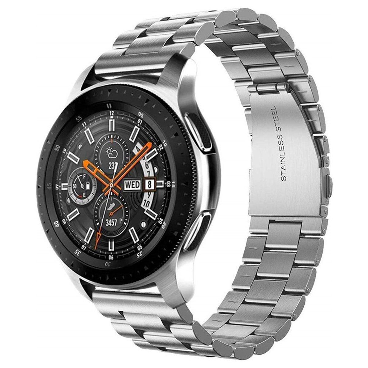 GENERICO - Correa Acero para Samsung Galaxy Watch ACTIVE 1 / 2 - Plateado