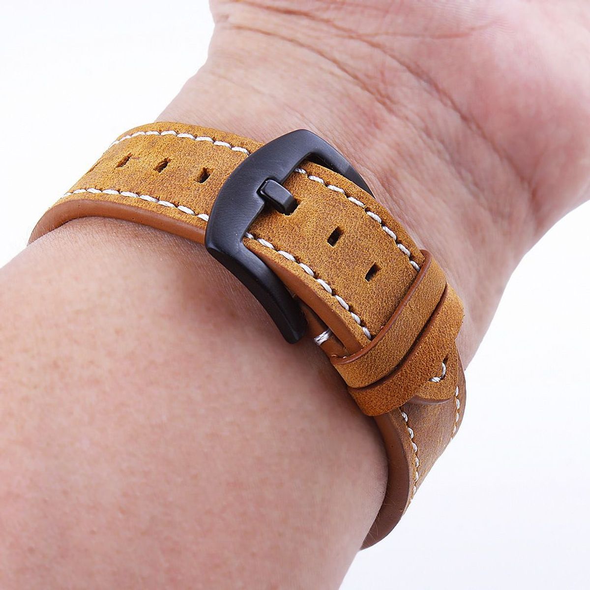 GENERICO - Correa de CUERO para Samsung Watch 46MM - Frontier - Marron Claro