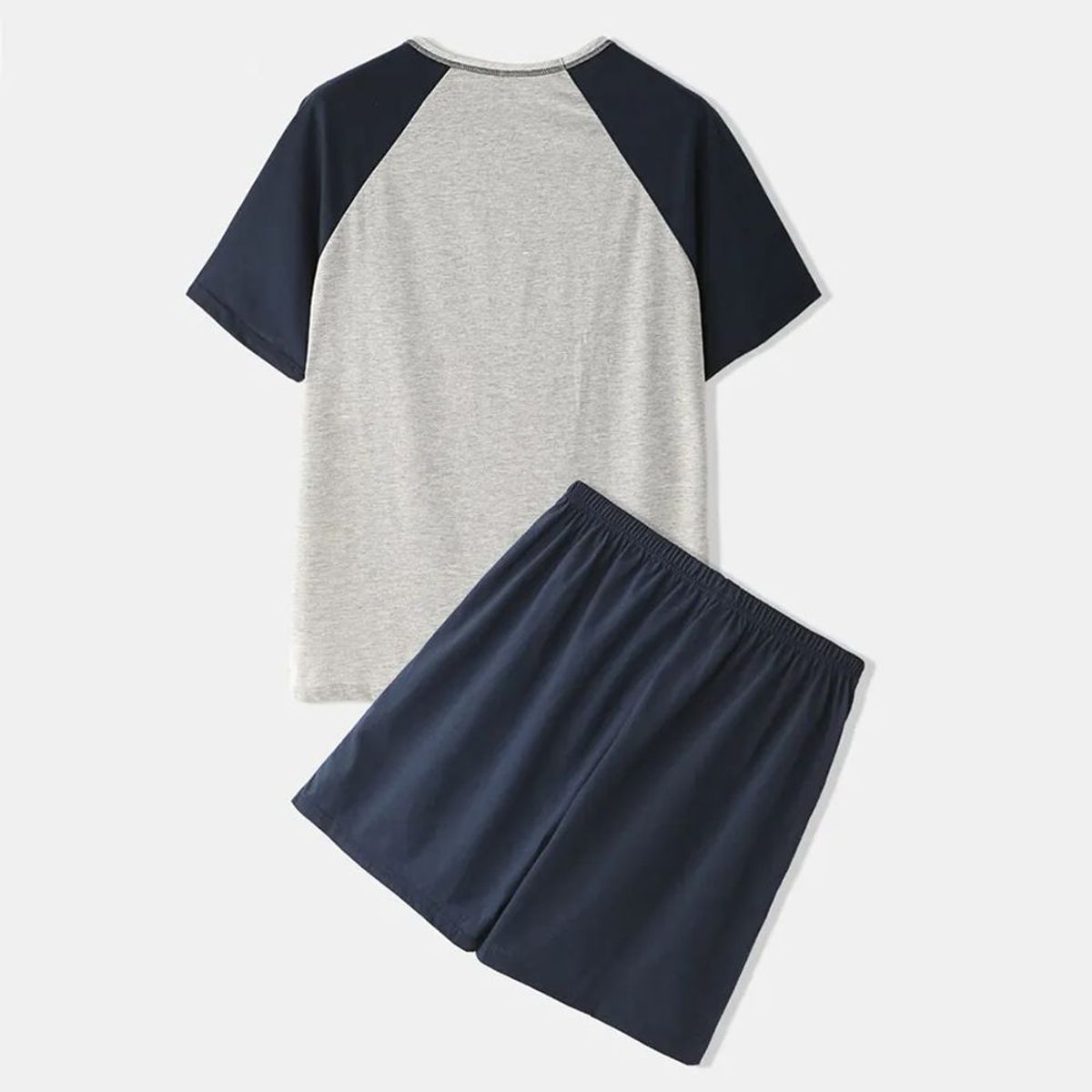 YANSUS - Pijama Hombre Yansus Pack Bicolor Melange Azul Algodon