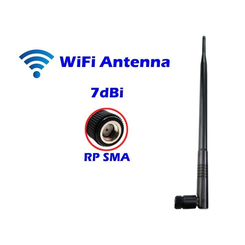 GENERICO - ANTENA WIFI OMNIDIRECCIONAL 7dbi RPSMA MACHO - ROUTER TARJETA RED