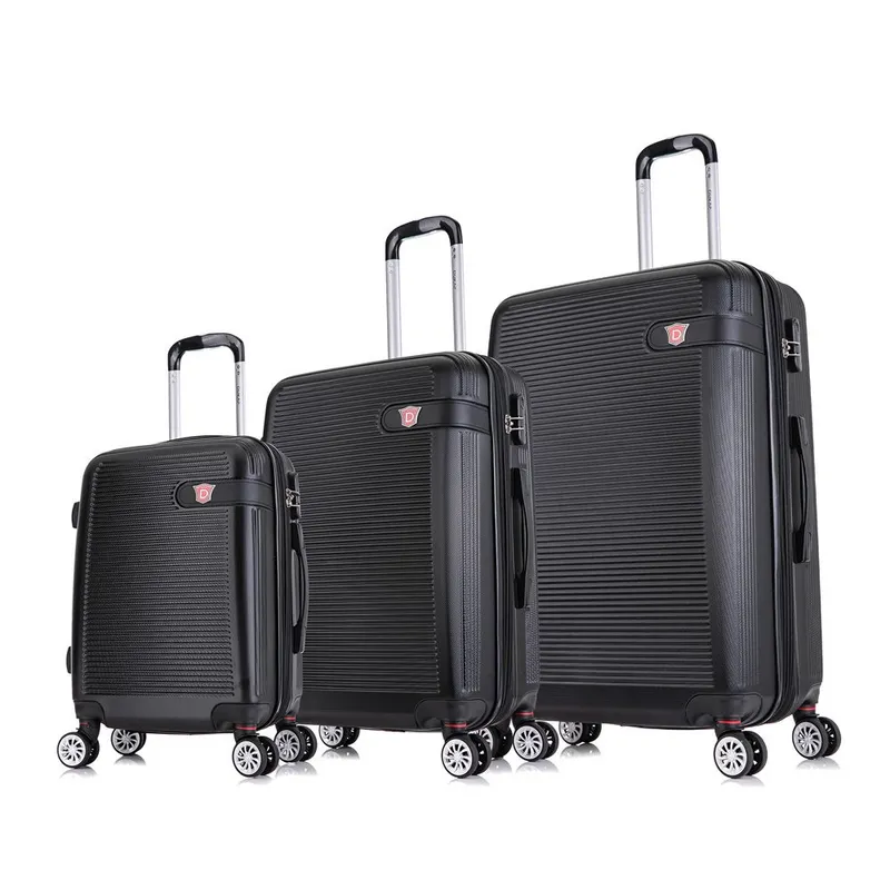 DUKAP - Set de Maletas Juego de 3 Barcelona Negro BAJN