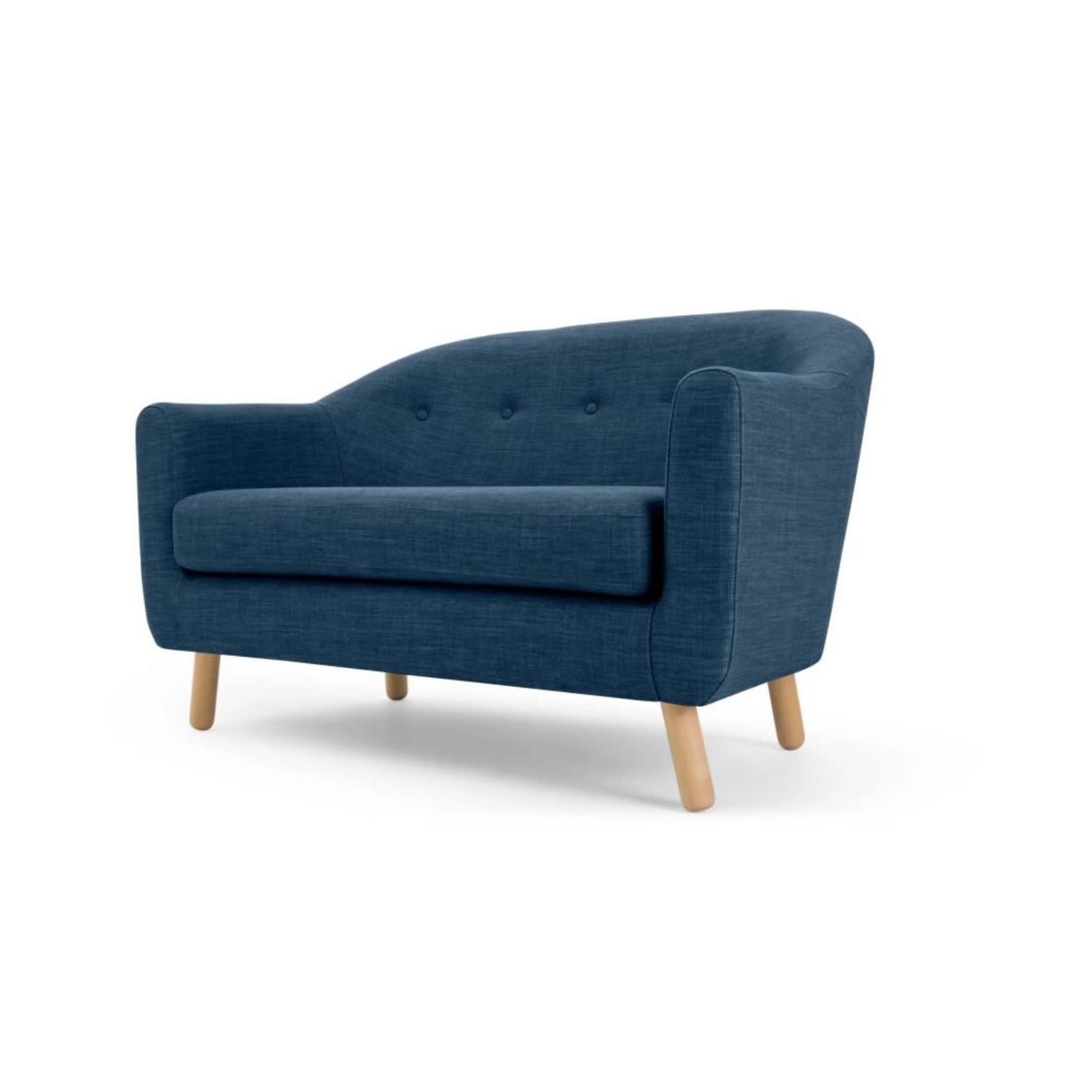 YOLODECORO - Sofá Lottie De 2 Cuerpos Azul Puerto.