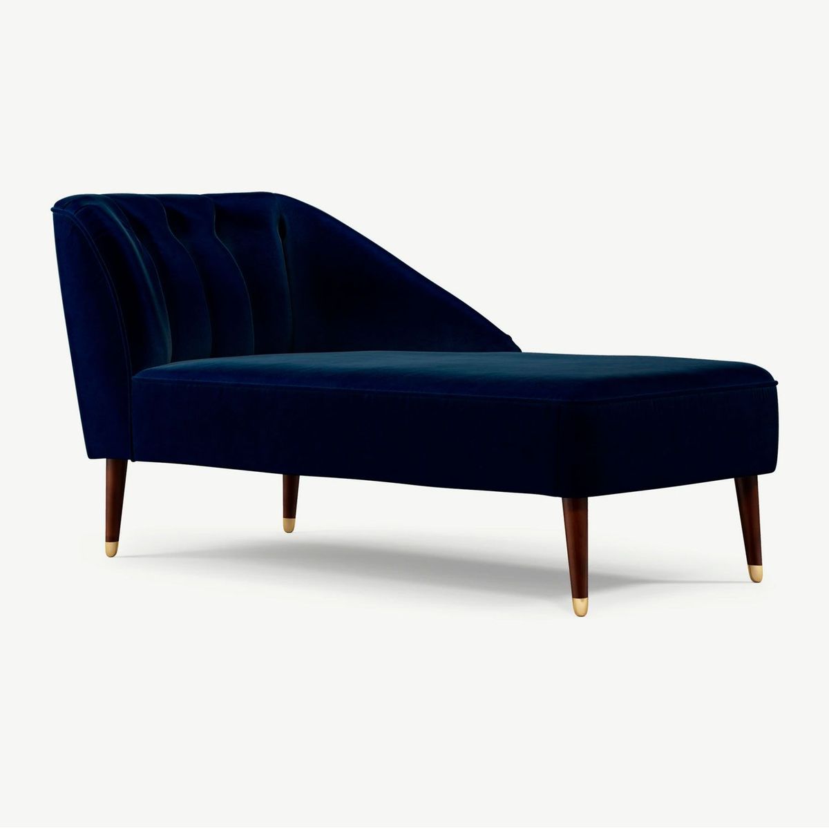 YOLODECORO - Chaise Longue Derecho Margot 2 Cuerpos Azul Marino Oscuro