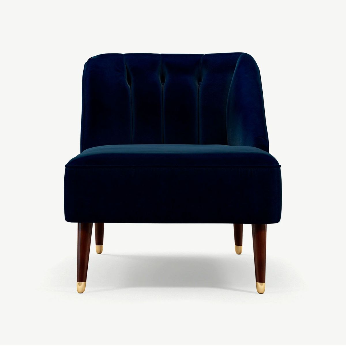 YOLODECORO - Chaise Longue Derecho Margot 2 Cuerpos Azul Marino Oscuro