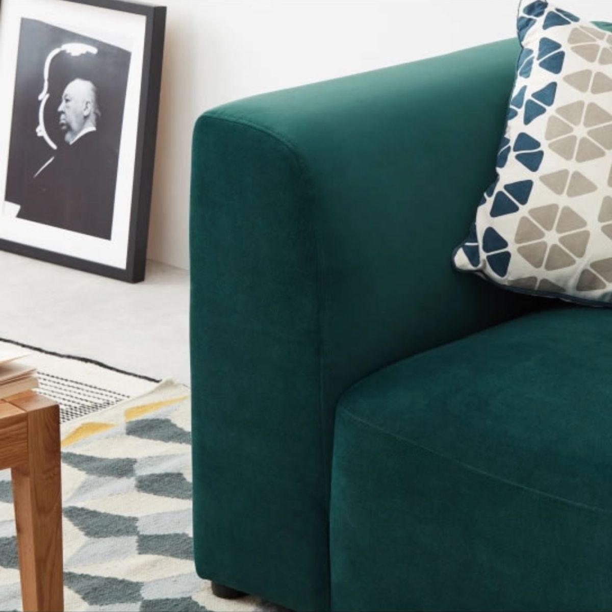 YOLODECORO - Asiento Esquinero Modular Juno Azul Espuma De Mar