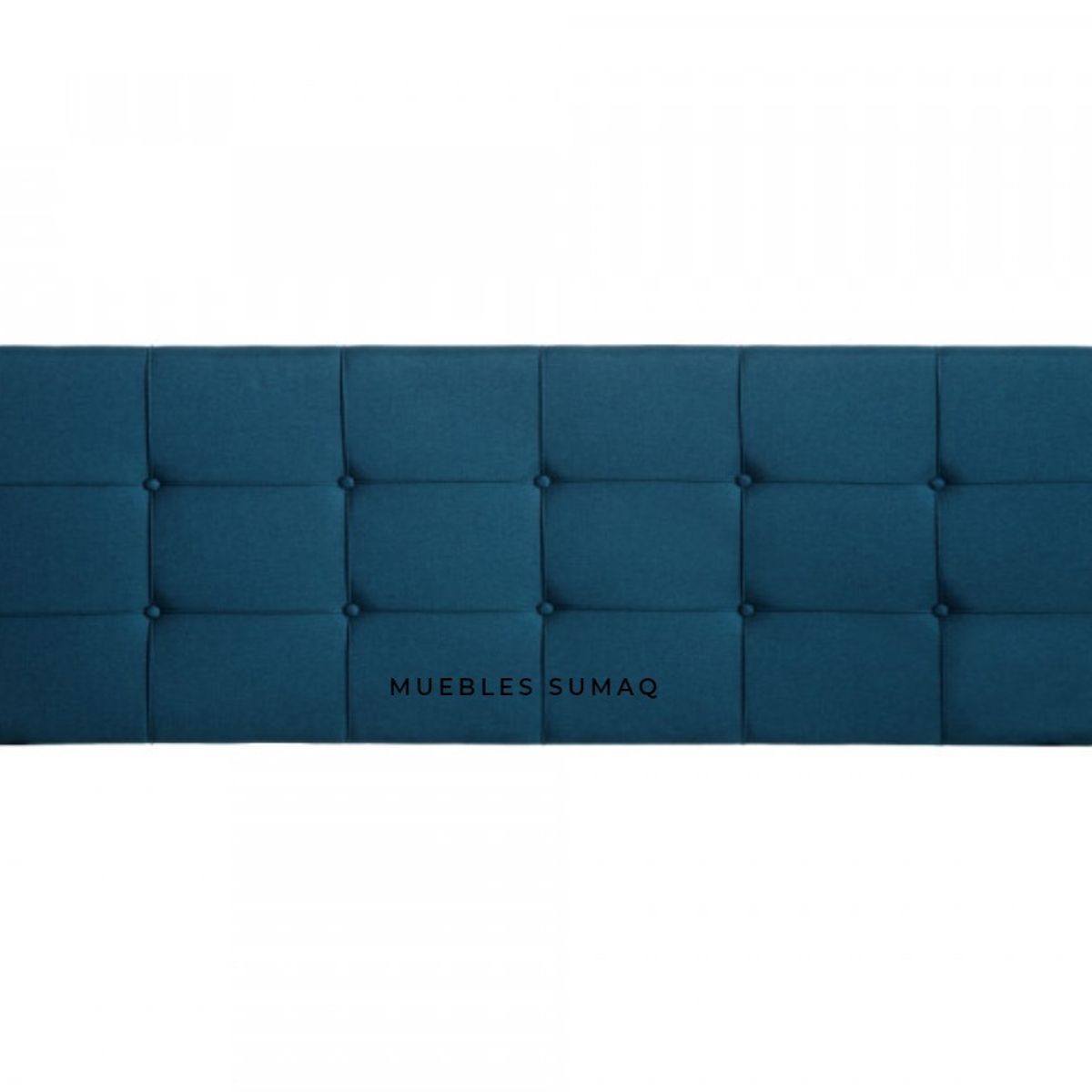 GENERICO - Cabecera tapizada - nicole - 2 plazas - color Azul Petroleo
