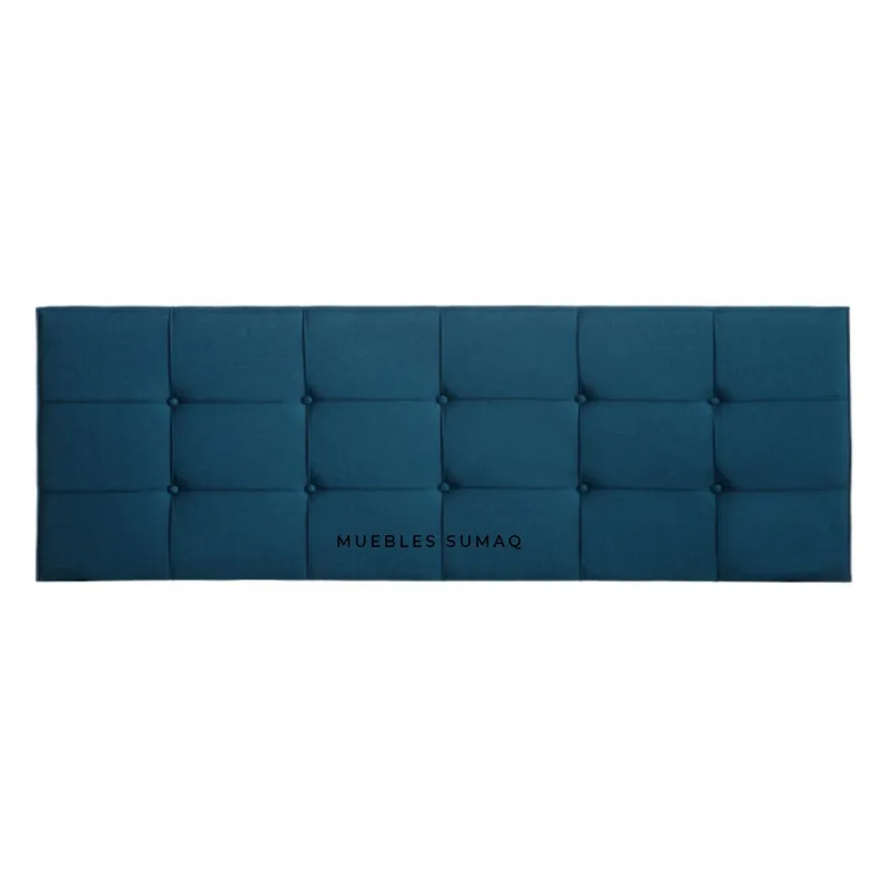 GENERICO - Cabecera tapizada - nicole - 2 plazas - color Azul Petroleo