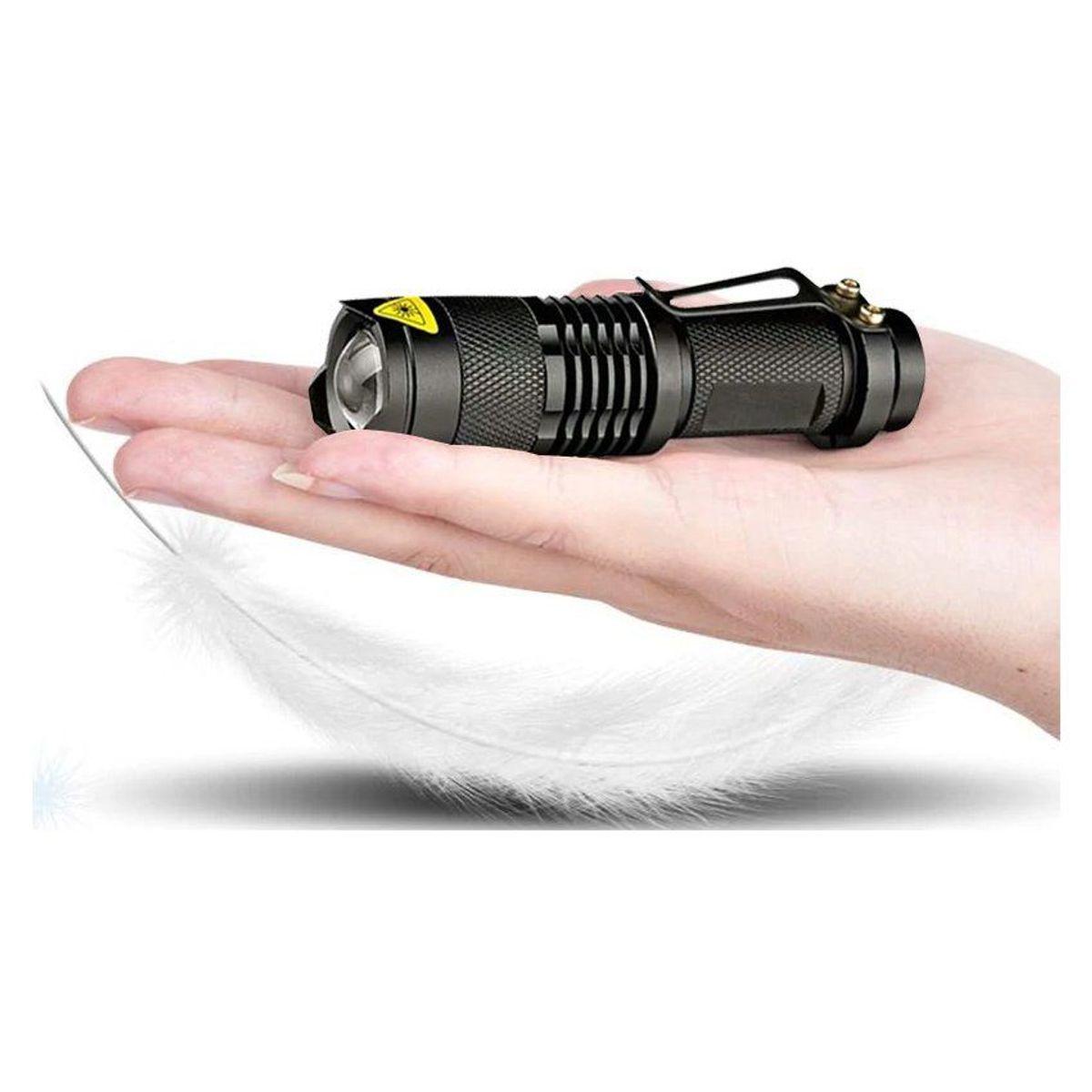 GENERICO - Mini linterna  cree led de aluminio zoom a pilas AA