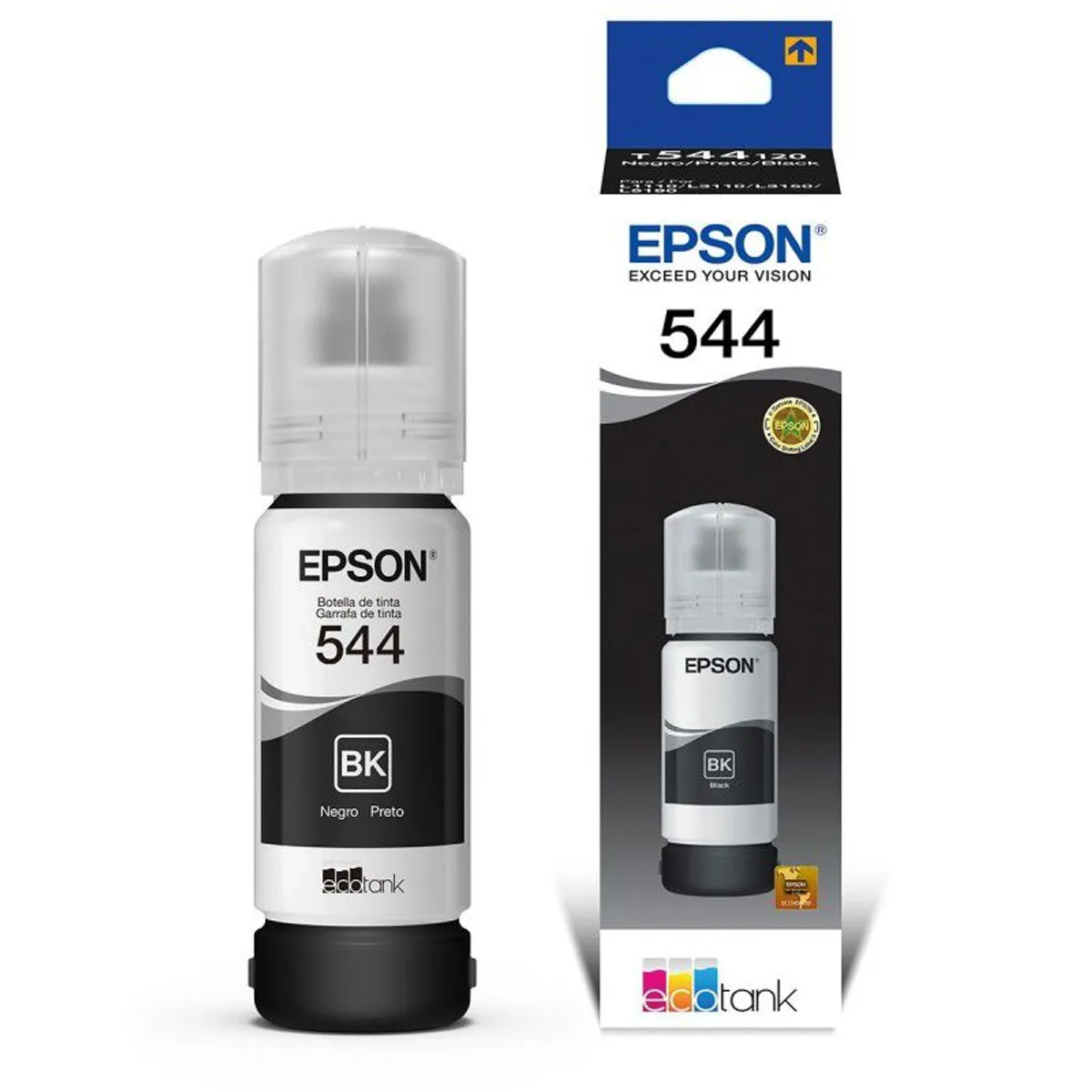 EPSON - Botella tinta epson t544 t544120 t544 negro black l3110 l3150 l3160