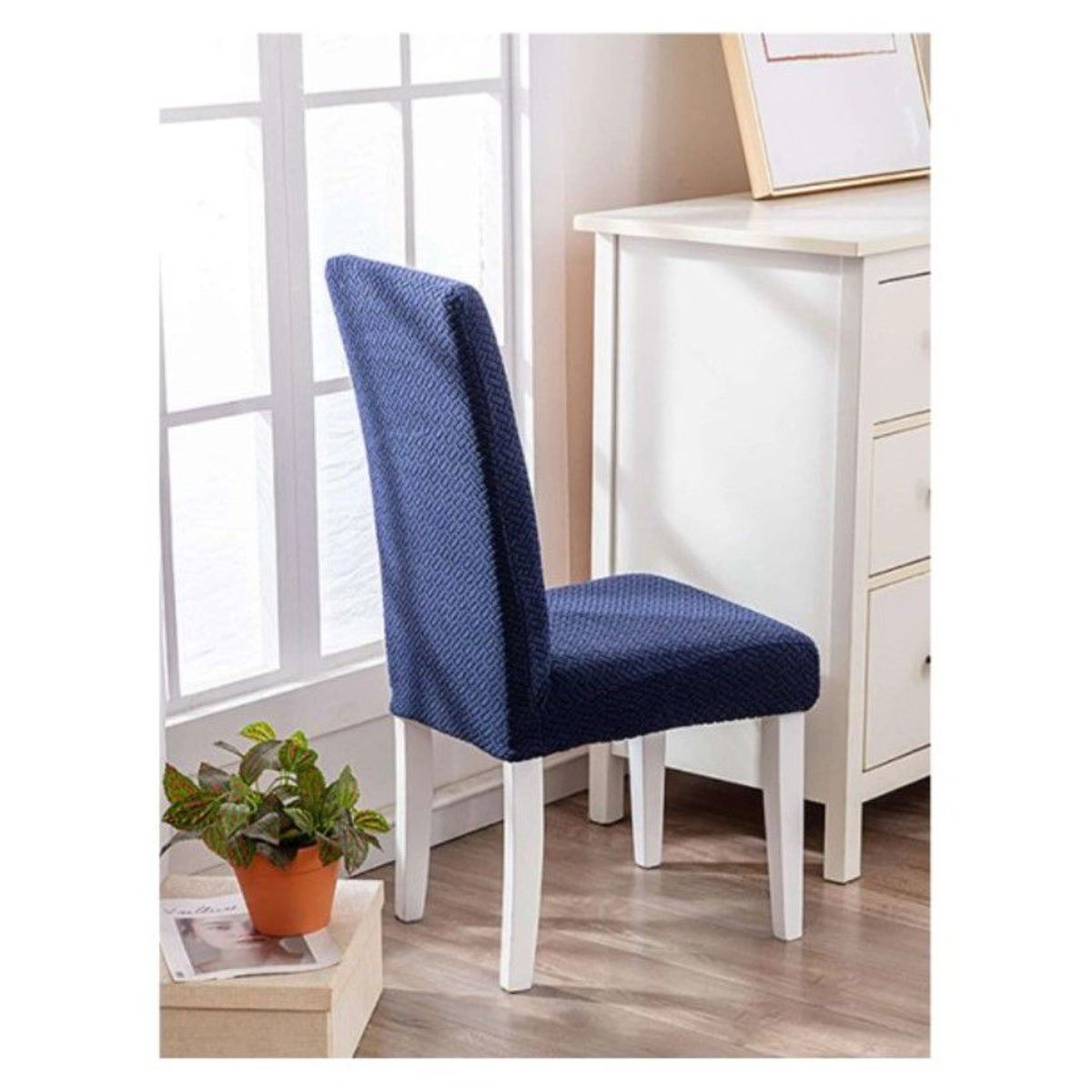 GENERICO - Funda De Silla De ComedorFunda De Silla Ajustable Elástica-6PCS AZUL