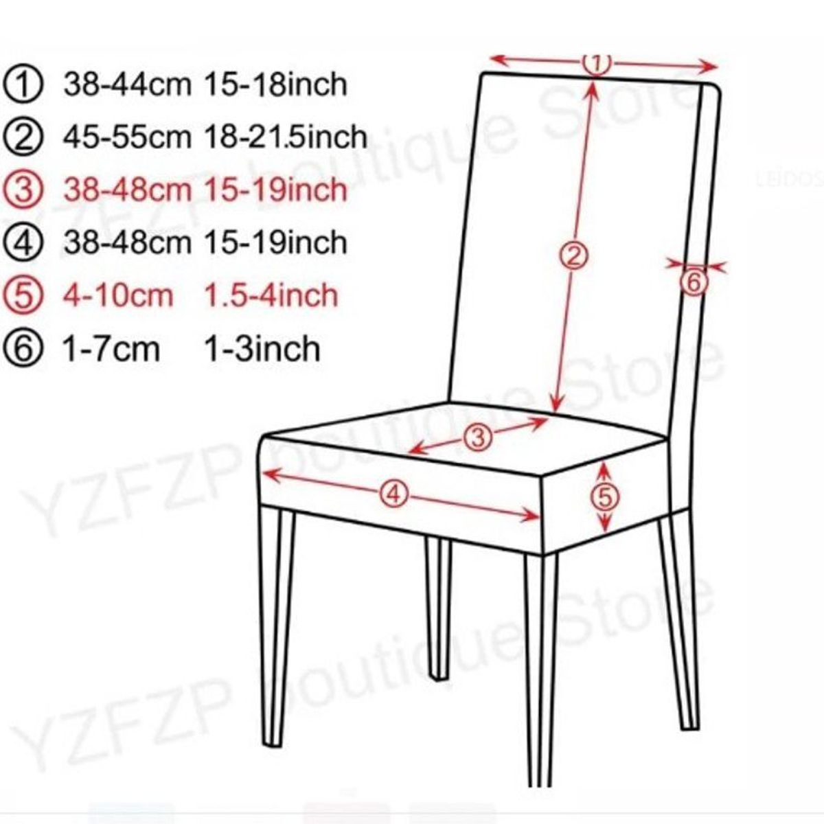 GENERICO - Funda De Silla De ComedorFunda De Silla Ajustable Elástica-6PCS