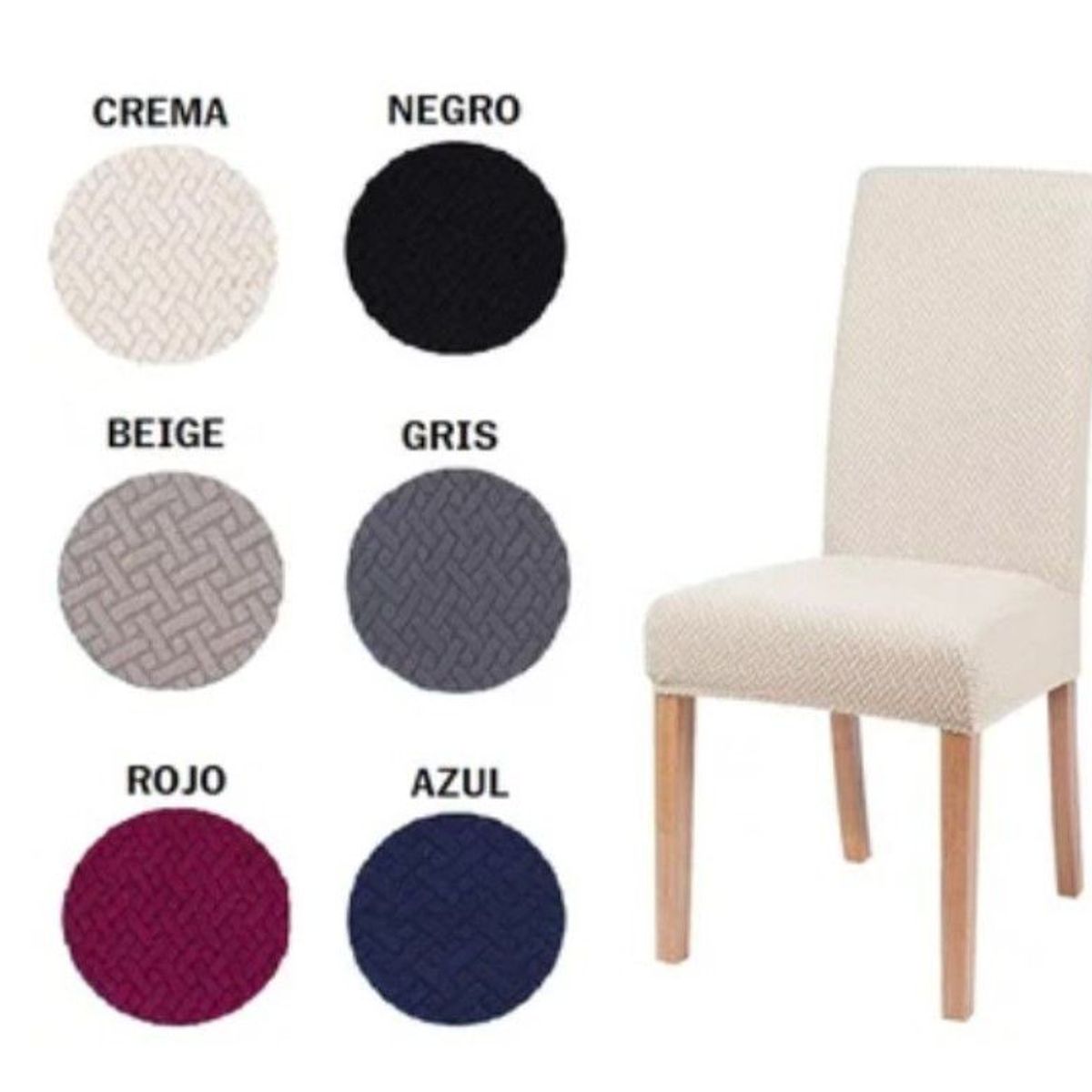 GENERICO - Funda De Silla De ComedorFunda De Silla Ajustable Elástica-6PCS