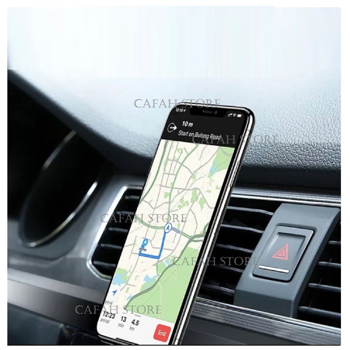 OEM - SOPORTE CELULAR 360 AUTO IMAN REJILLA AIRE NEGRO x NAVIDAD