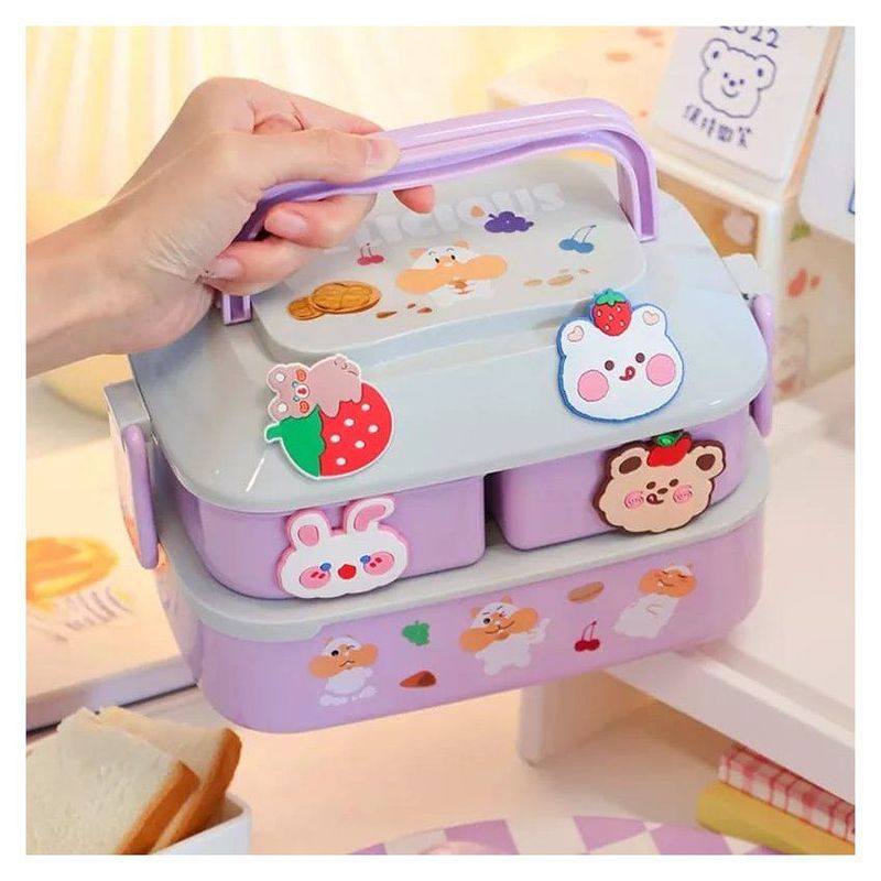 GENERICO - Tapers para lonchera de 3 divisiones con cubierto