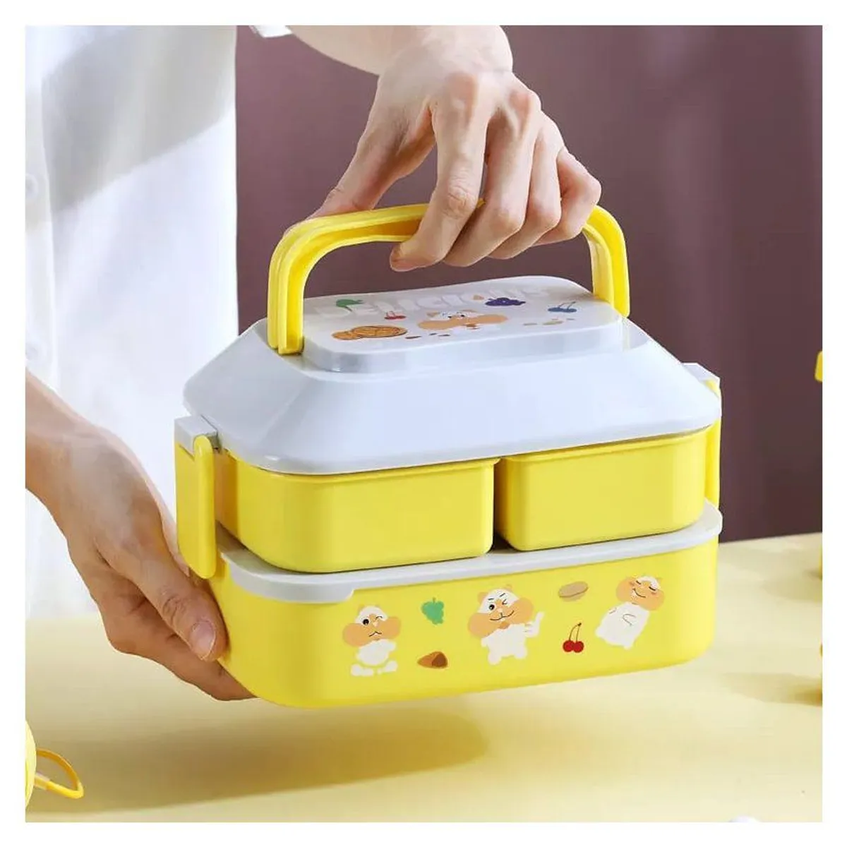 GENERICO - Tapers para lonchera de 3 divisiones con cubierto