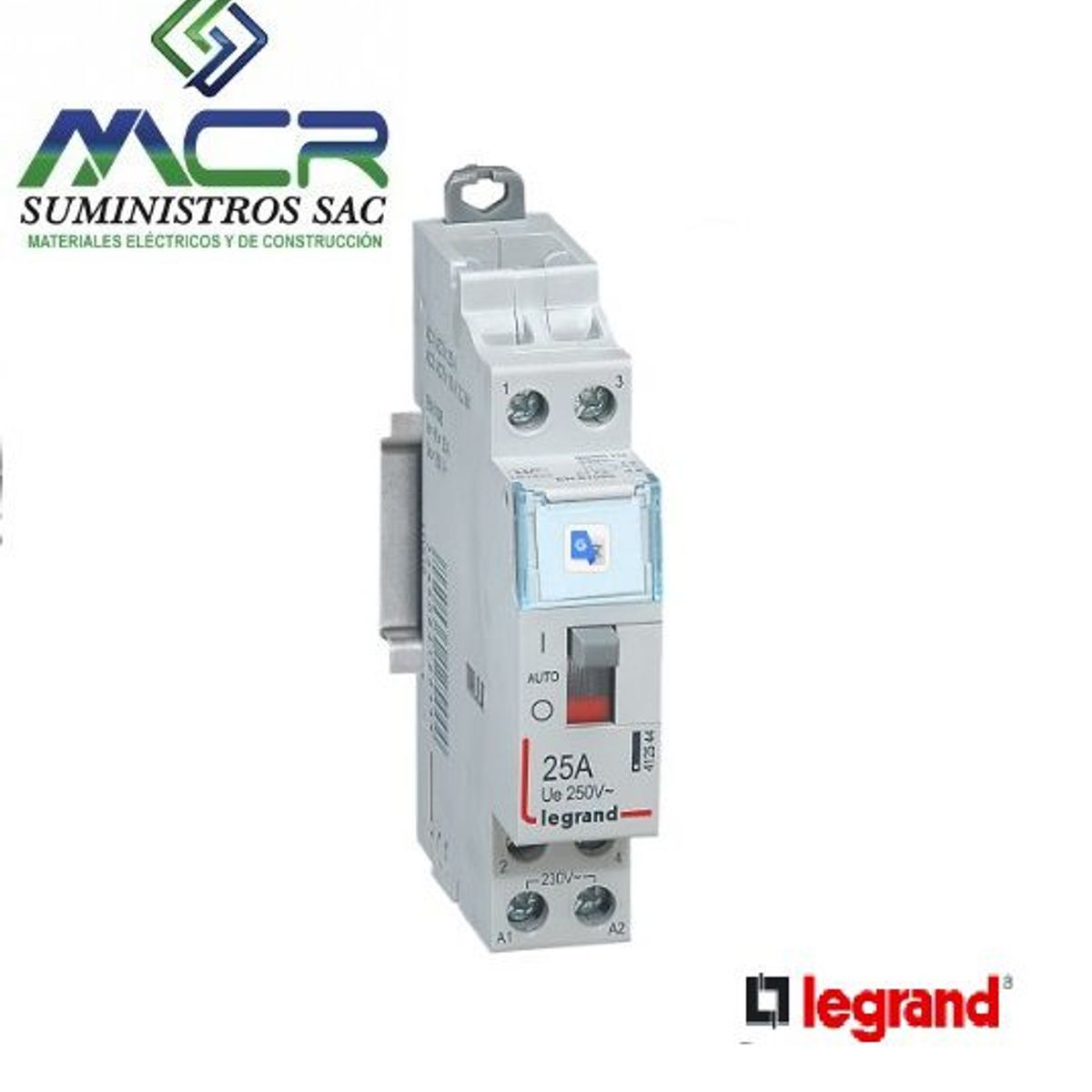LEGRAND - CONTACTOR PARA LUMINARIA 2P 25A AC3 230VAC 2NA 412544 LEGRAND