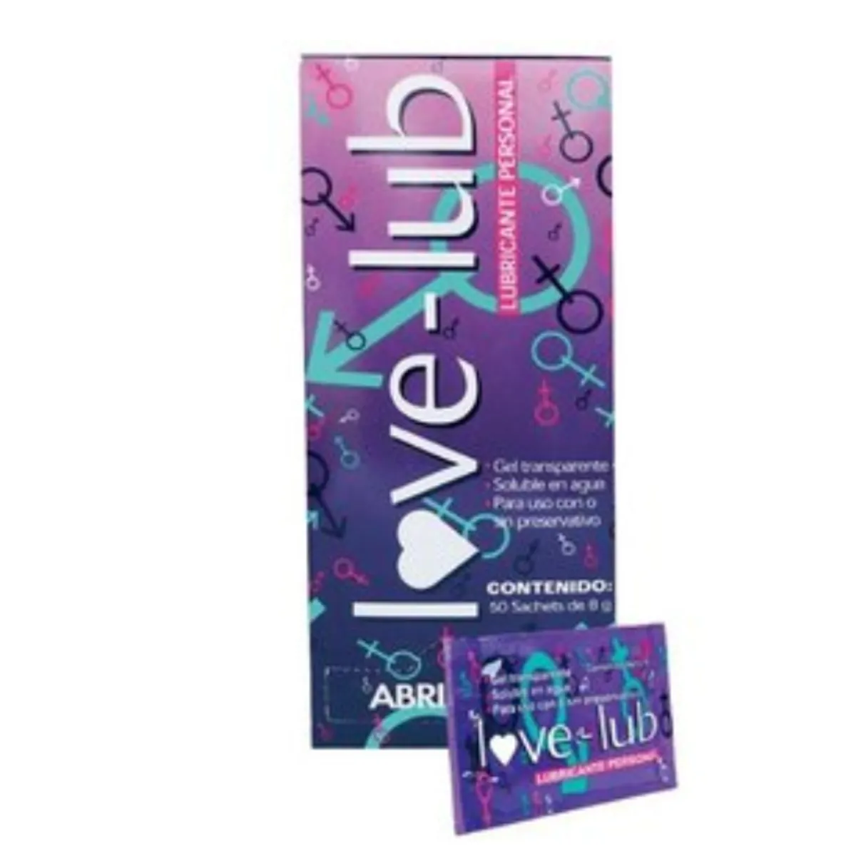 GENERICO - Caja de lubricante Love LUB de 50 sachets