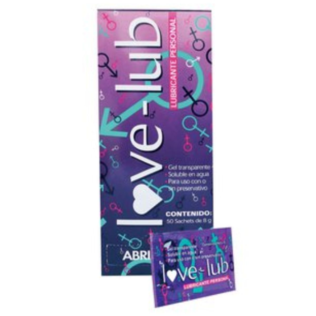 GENERICO - Caja de lubricante Love LUB de 50 sachets