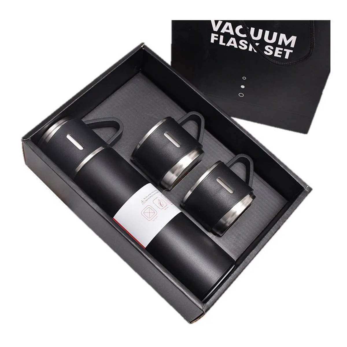 GENERICO - Set de 4 pz termo de acero inoxidable 500 ml taza